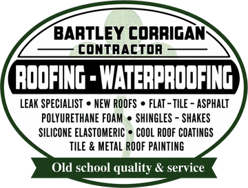 Bartley Corrigan Contractor. Roofing and waterproofing. Old school quality and service.
