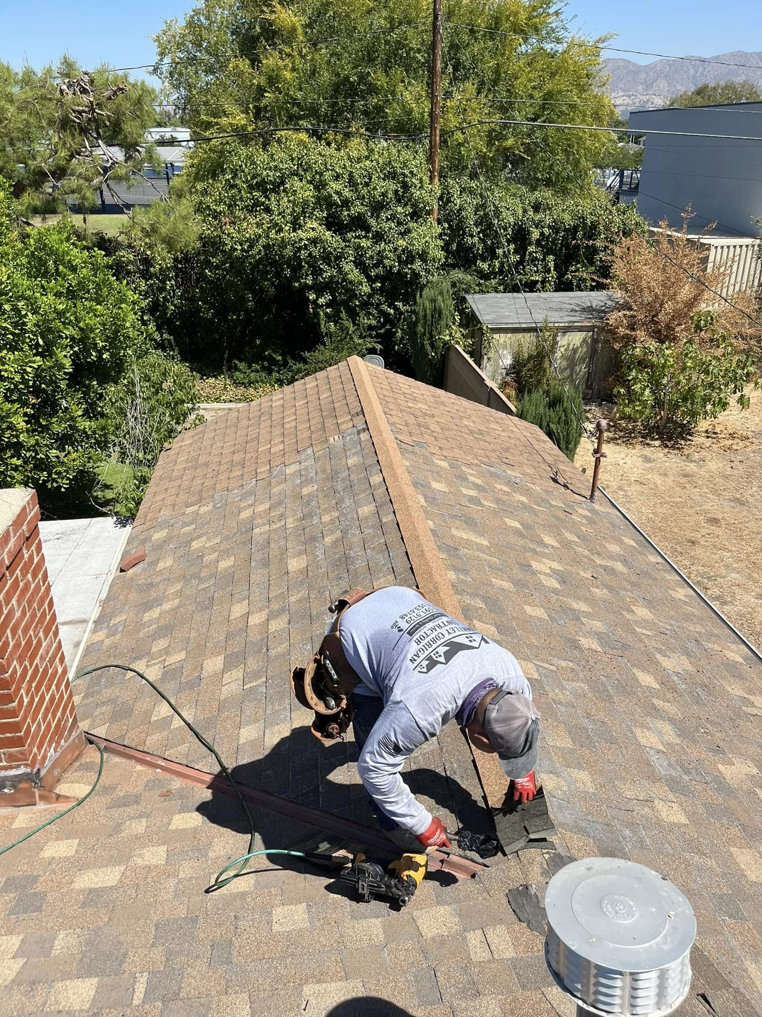 Roof tear-off and underlayment install on a Coachella Valley home